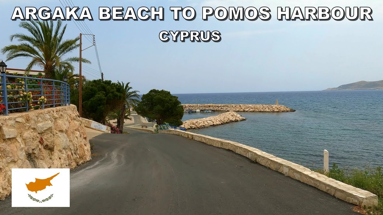 DRIVING from ARGAKA BEACH to POMOS HARBOUR in CYPRUS 4K (60fps)