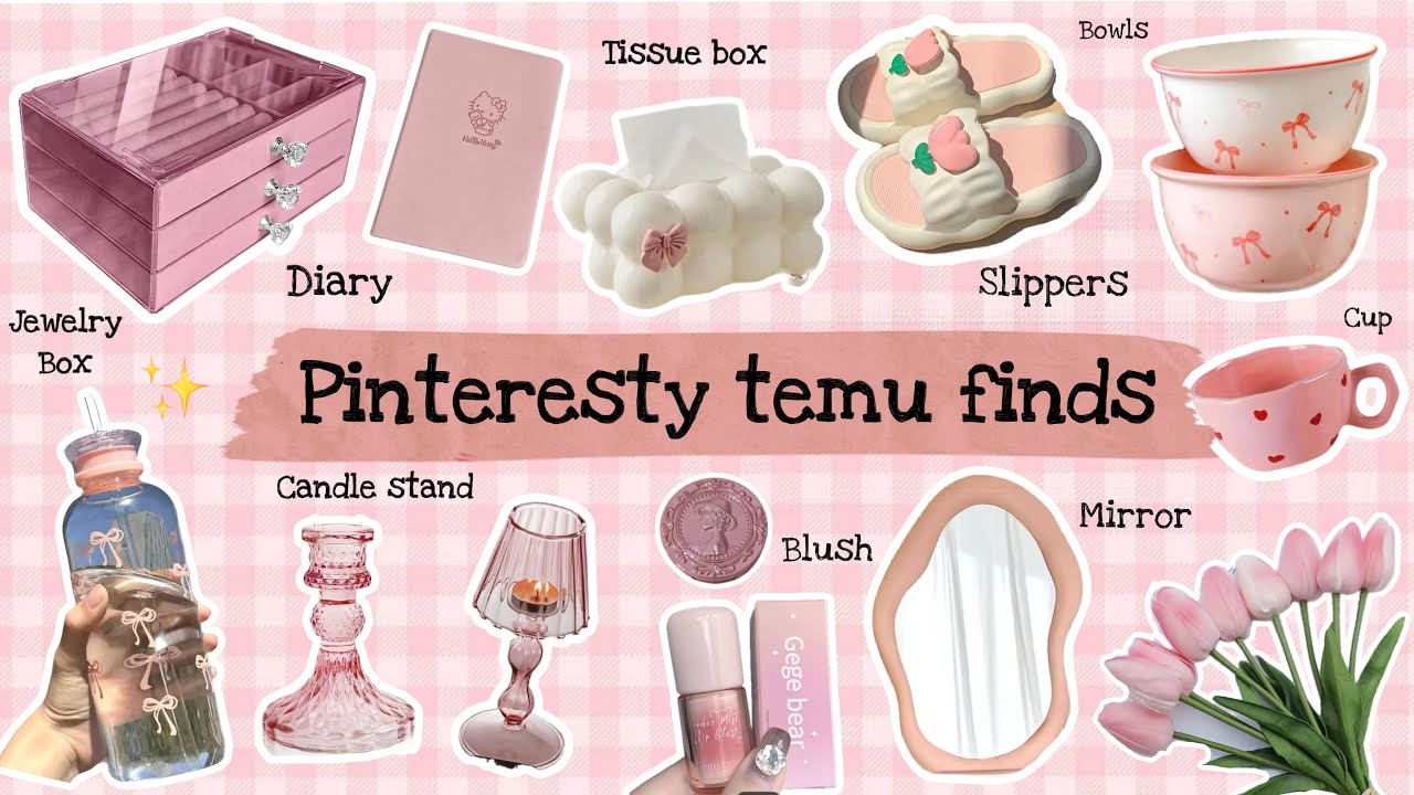 TEMU HAUL ROOM DECOR ✨🎀 || ONLY PINK ITEMS 💗✨ || PINTERESTY TEMU FINDS ✨🩷