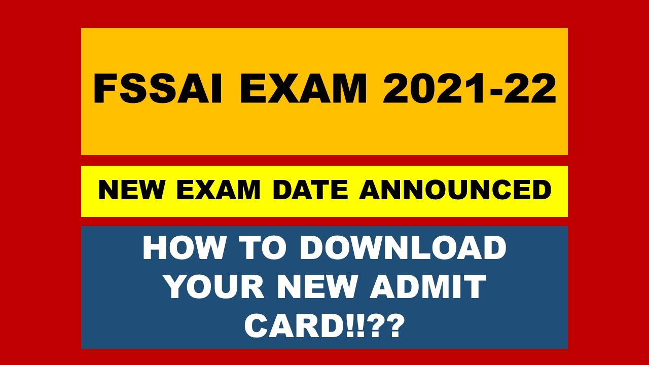 FSSAI NEW EXAM DATE ANNOUNCED || Nishant eAcademy