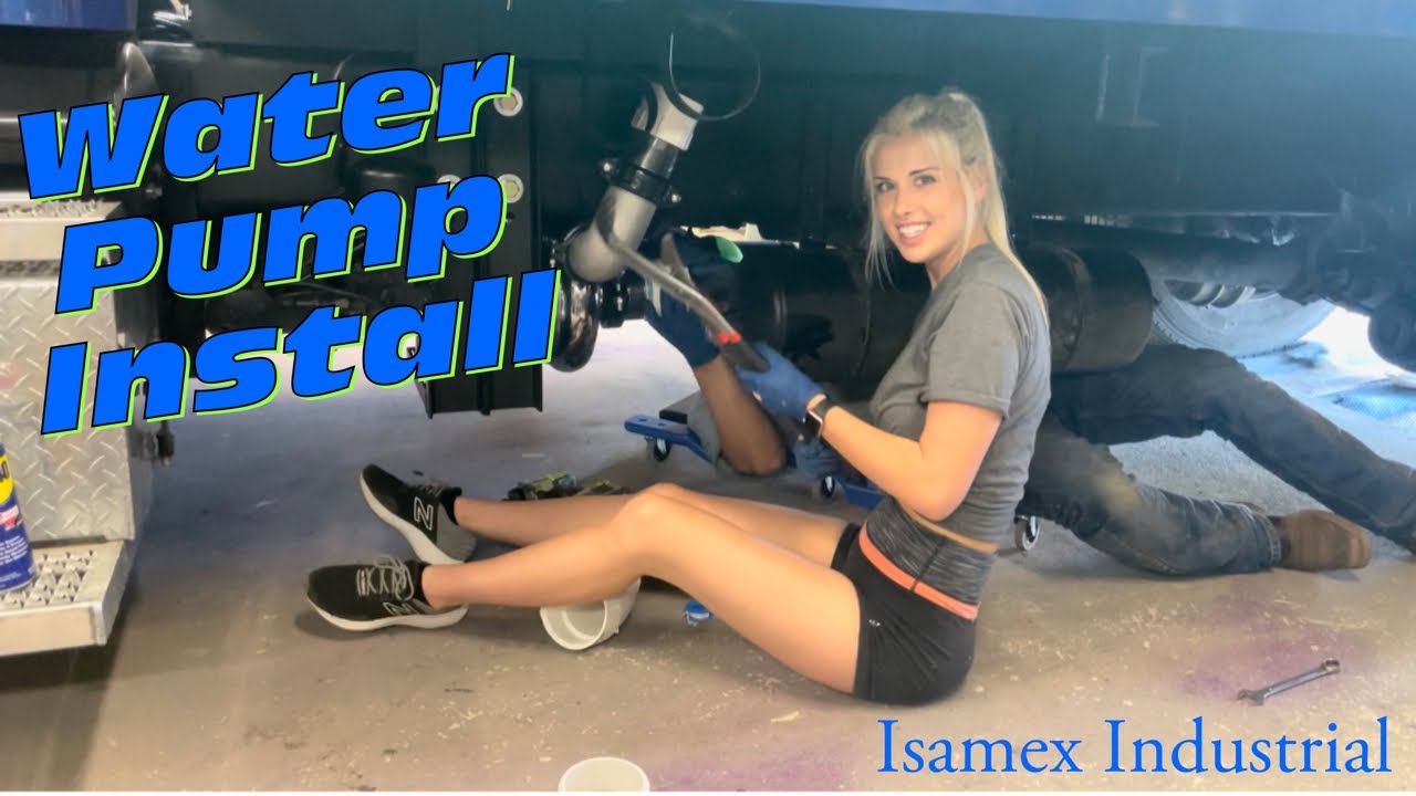 Installing our Isamex Industrial water pump on the new water truck!
