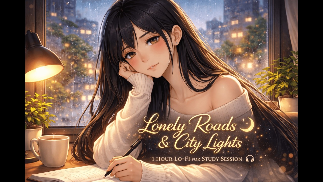 Lonely Roads & City Lights 🌙 | 1 Hour Lo-Fi for Study Session 🎧