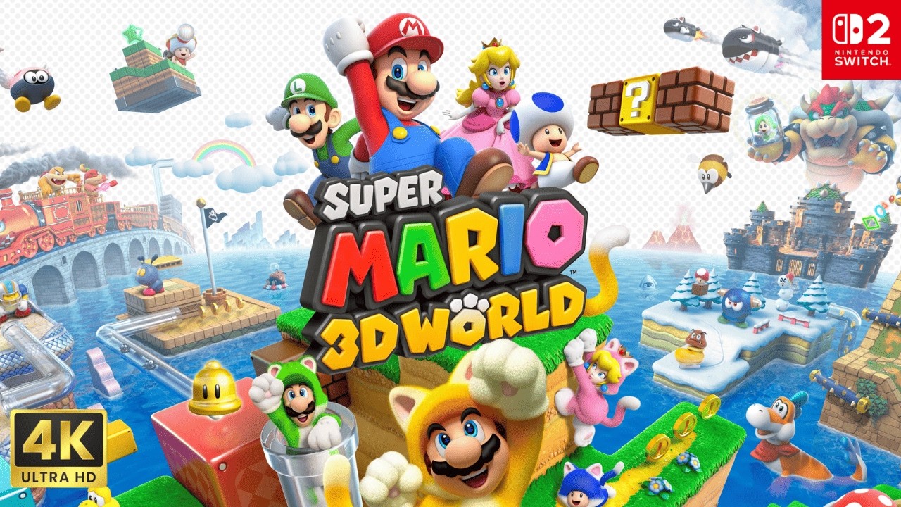 Super Mario 3D World: Gameplay de Início no Nintendo Switch 2 em 4K em Português