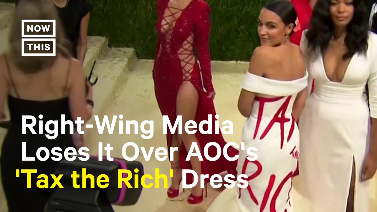 Right-Wing Media Attacks AOC's 'Tax the Rich' Met Gala Dress