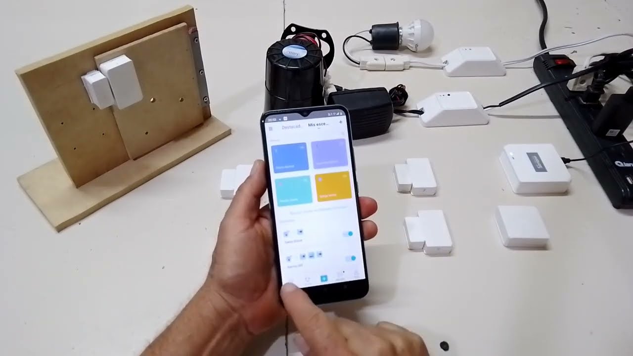 Alarma con dispositivos SonOff, demostración.