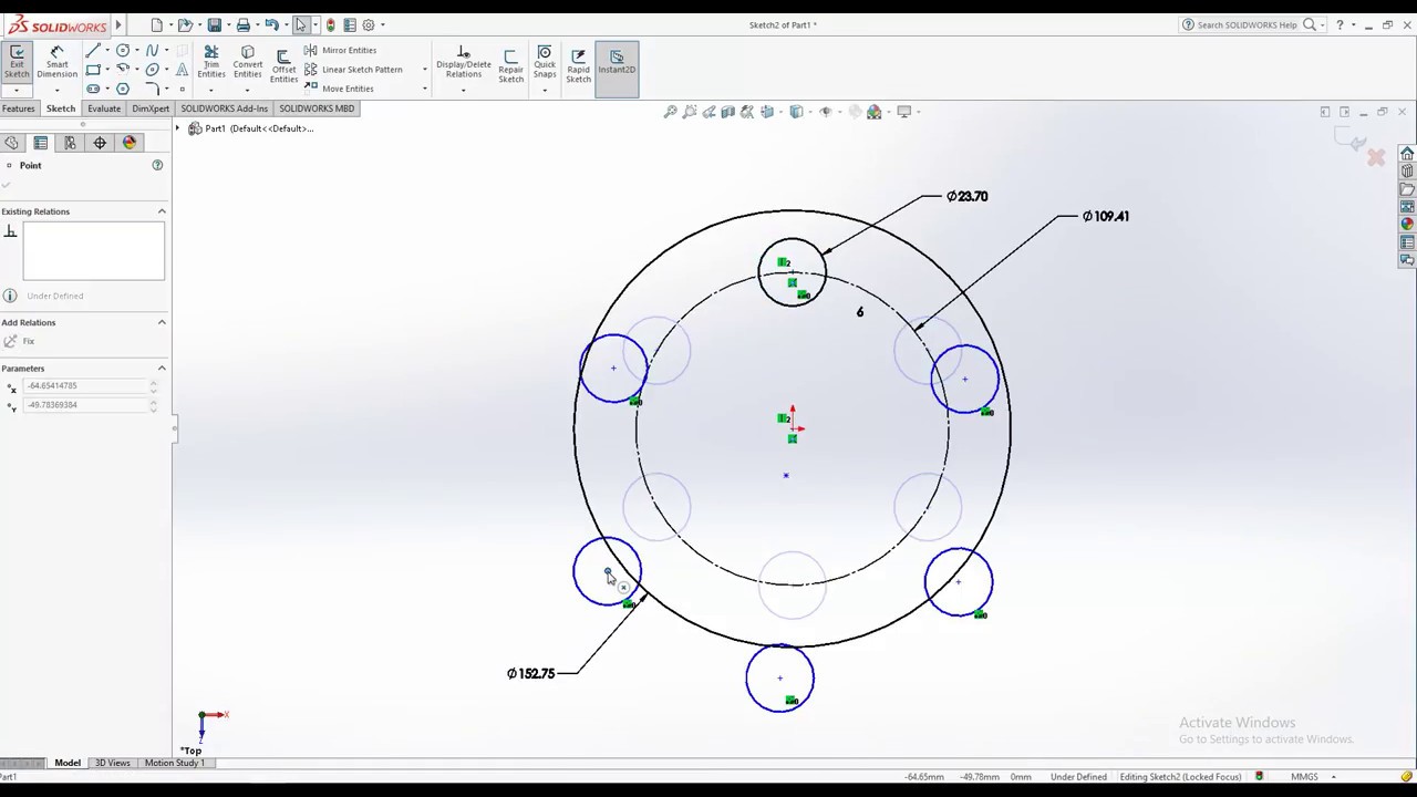 Solidworks Tutorial : How To Use Circular Sketch Pattern