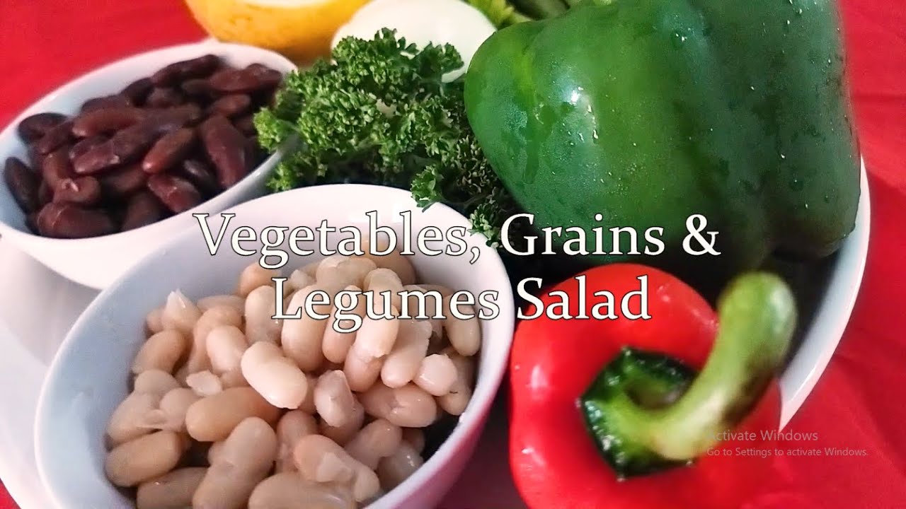 Vegetables, Grain and Legumes Salad