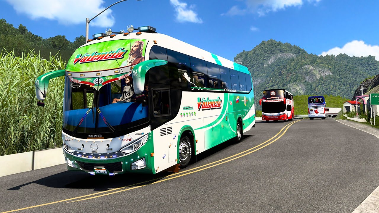 Como Cruzar La Ruta Mas Extrema De Ecuador Bus HINO cooperativa Valencia American Truck Simulator
