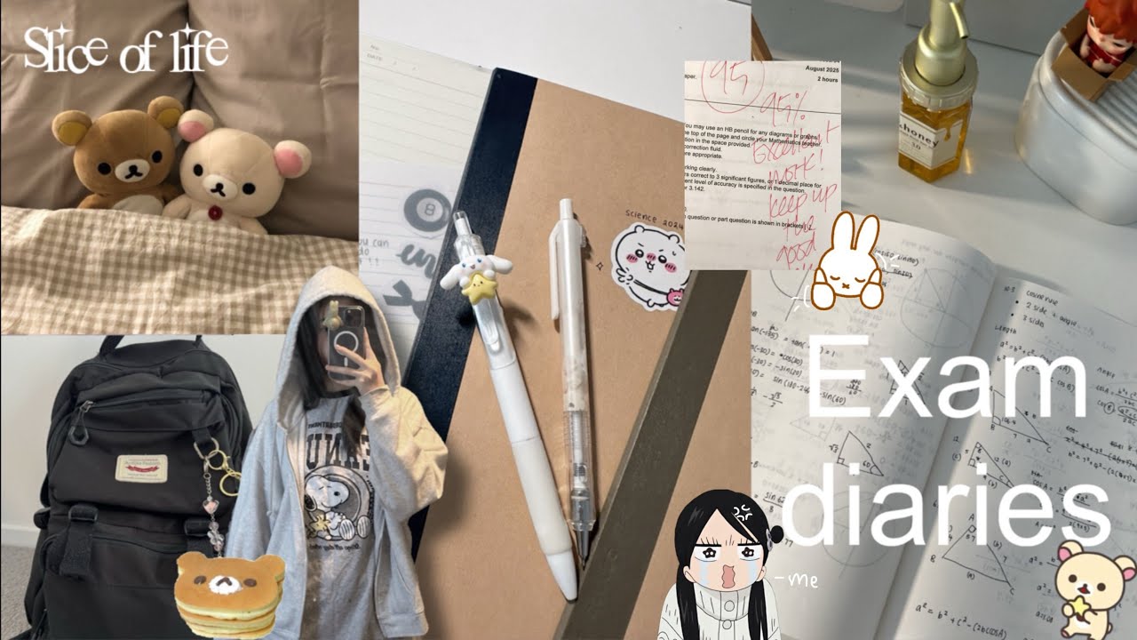 EXAM DIARIES : ୧ ‧₊˚ 🍮 ⋅highschool life, study with me, 2am motivation core