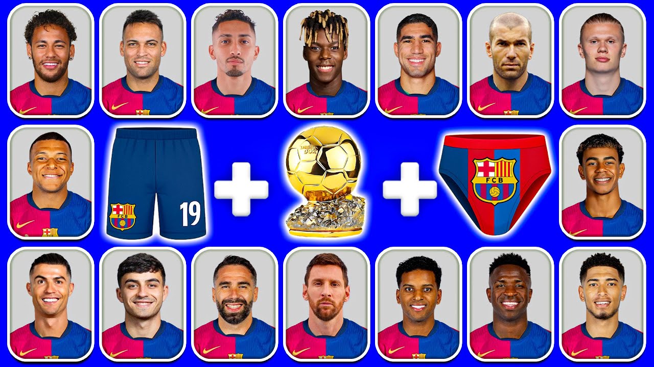 GOAT del f&uacute;tbol⚽️🏆Adivina el jugador por EMOJI, Camiseta, Bandera de los futbolistas |Yamal,Raphinha