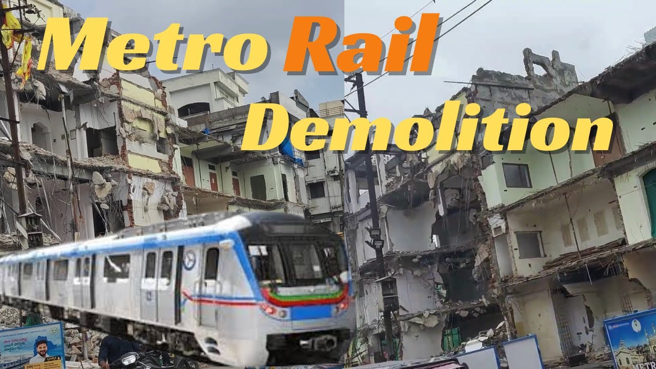 Hyderabad Old City Metro Rail Project Progress | Mir Alam Mandi Road Tour | Building Demolition