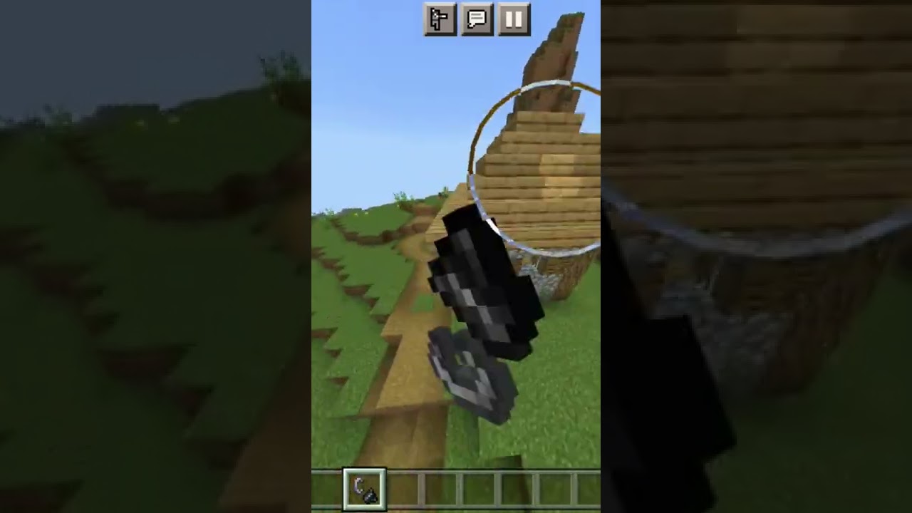 Fire to village! #burn #fire #flintandsteel #village #minecraft #death