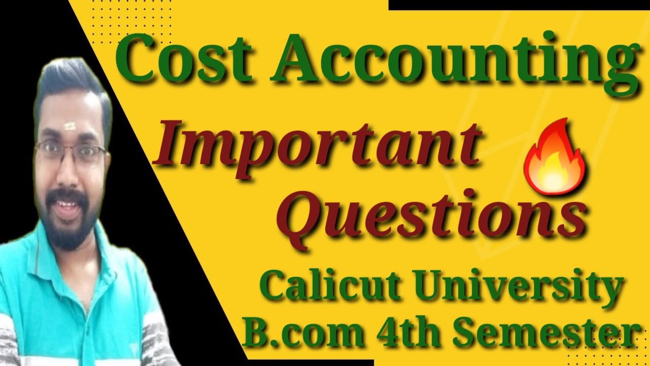 Cost Accounting|Important Questions|Calicut University Bcom 4th Semester