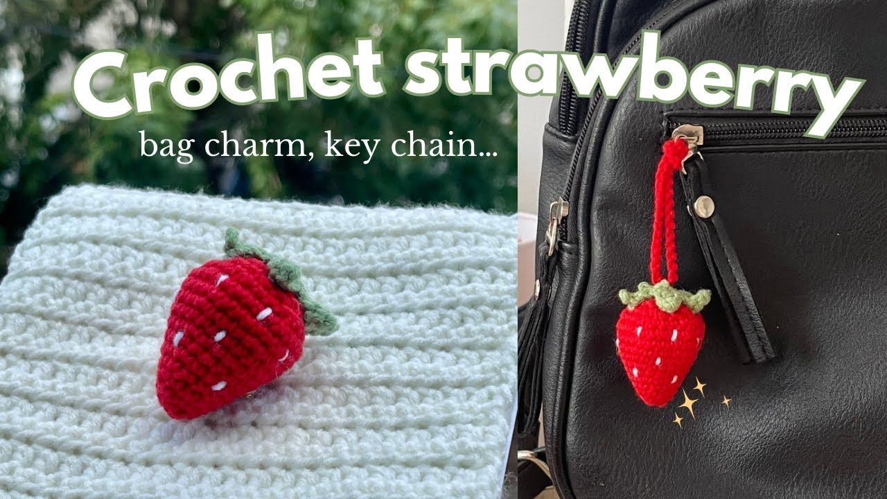 Гүзээлзгэнэ нэхэх арга 🍓 (bag charm, түлхүүрний оосор…)