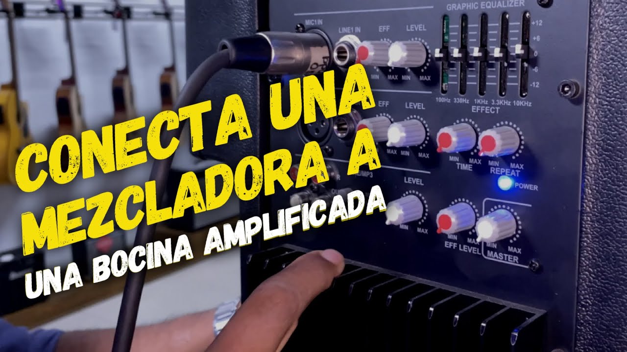 🔥Cómo Conectar una Mezcladora a una Bocina Amplificada 🔊