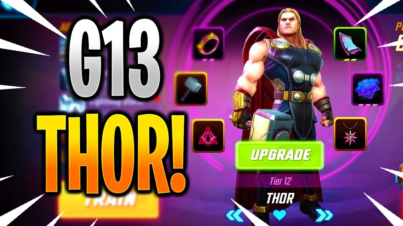 *NEW* 7 RED STAR THOR G13 RANK UP & GAMEPLAY! - MARVEL Strike Force - MSF