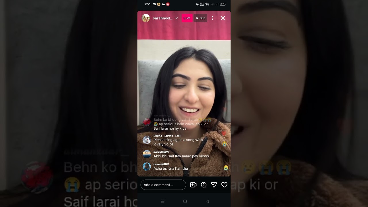 Sarah Neelum is live on instagram #tamashaseason4 #tamashavideos #sarahneelum