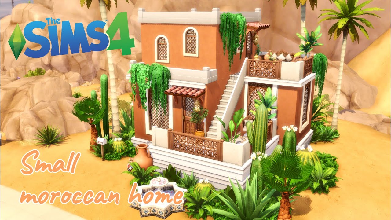 SMALL MOROCCAN HOME | SIMS 4 SPEED BUILD | COURTYARD OASIS KIT