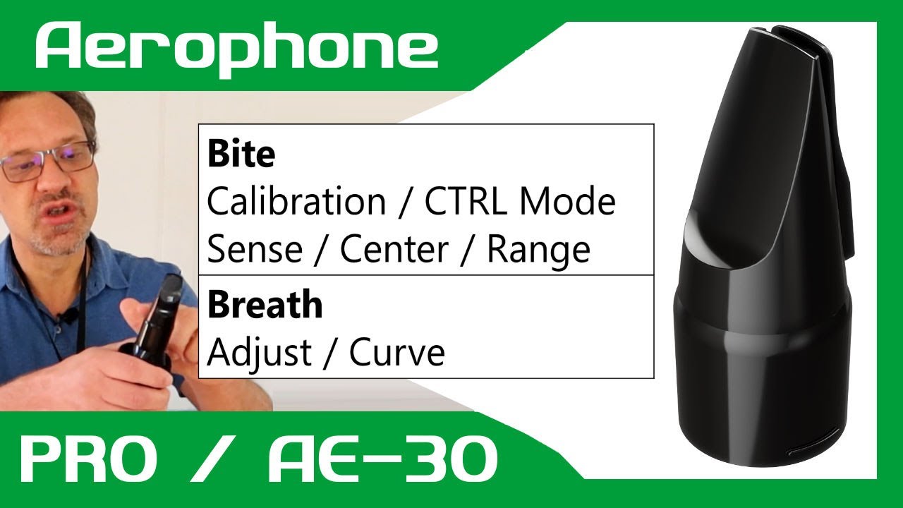 Blas- und Biss-Sensor beim Mundstück des Aerophone Pro konfigurieren
