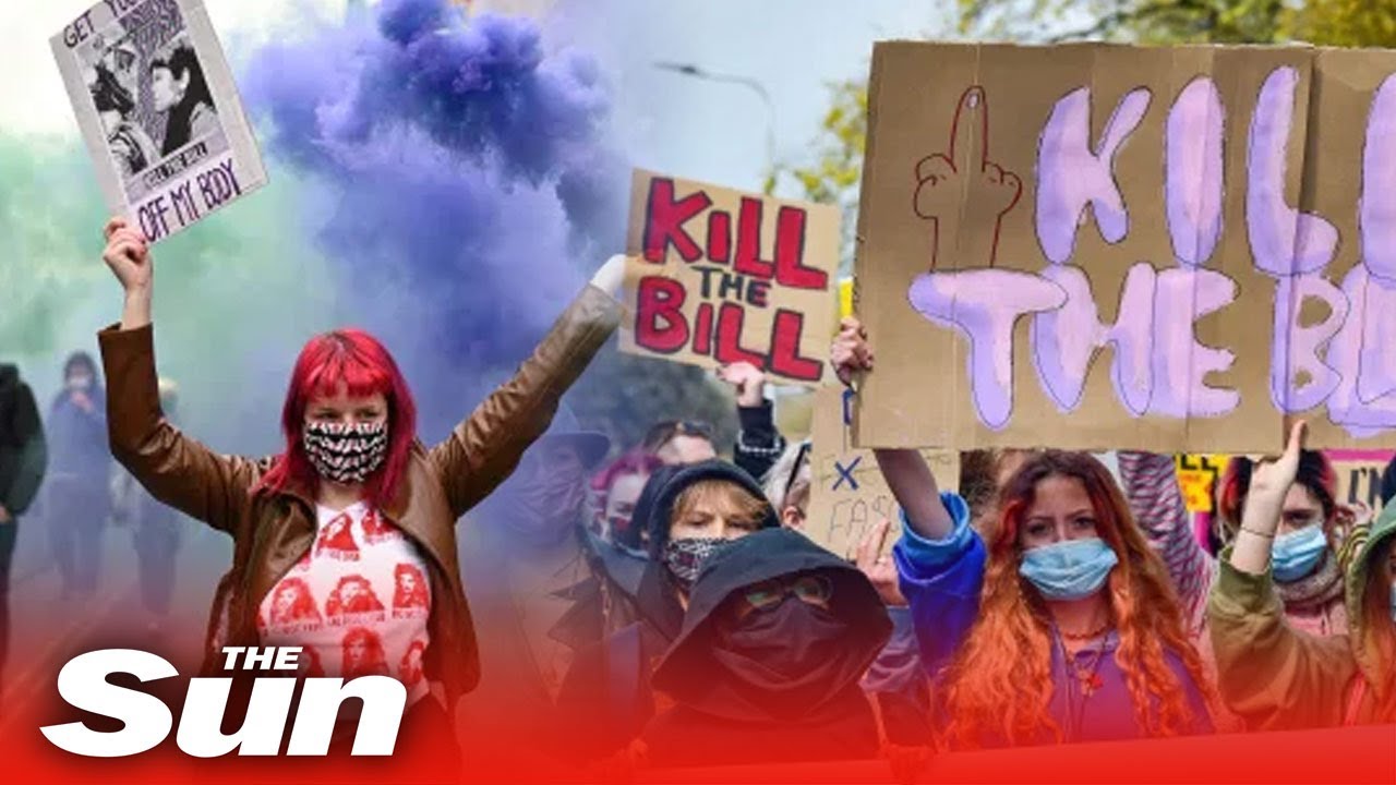 Thousands of &lsquo;Kill the Bill&rsquo; activists march across UK against plans to increase police powers