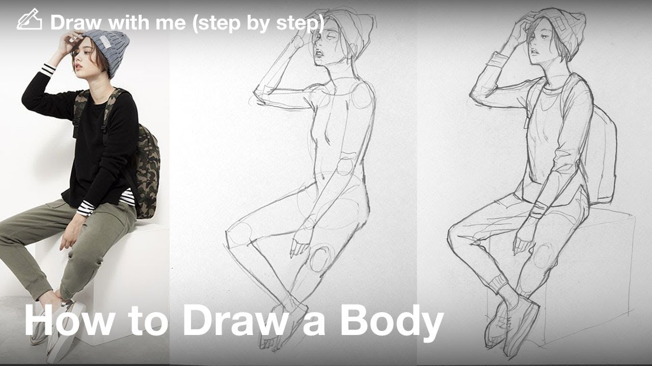 Process of drawing the body / (Anatomy) How to draw / Step by Step