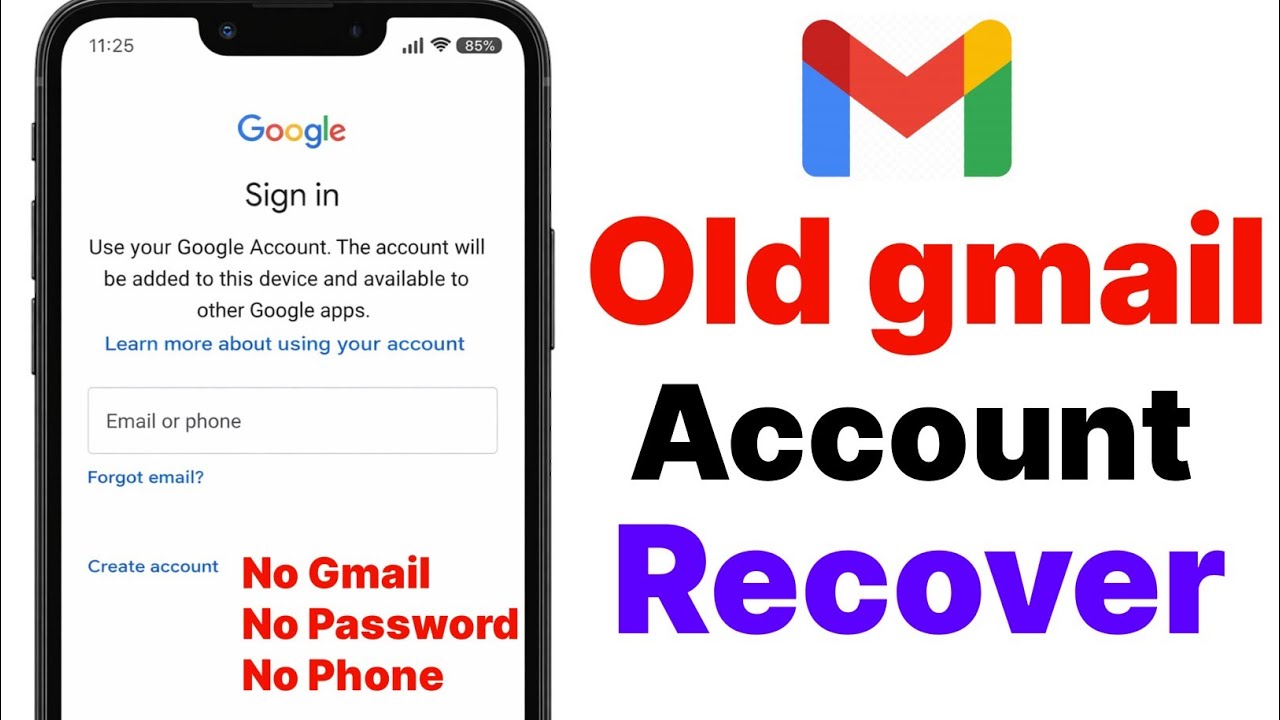 Old gmail account recovery new phone | old gmail account kaise login karen  