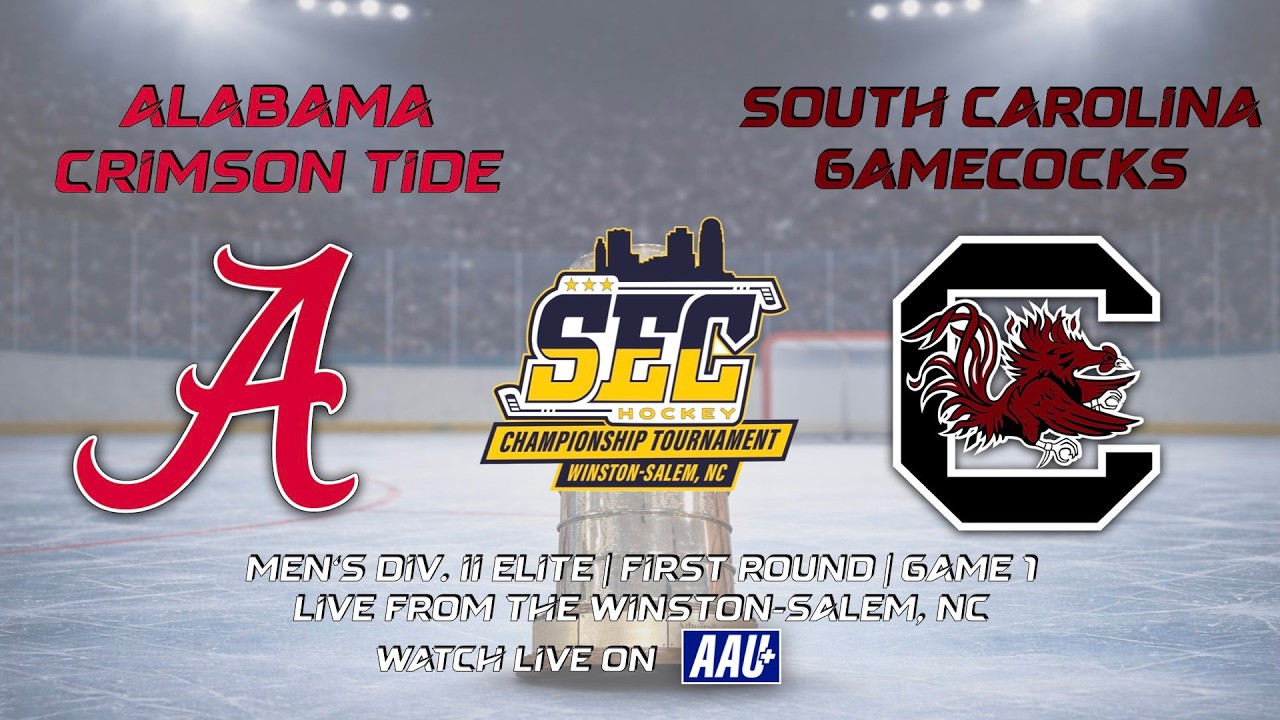 ALABAMA CRIMSON TIDE VS. SOUTH CAROLINA GAMECOCKS | SEC HOCKEY LEAGUE MEN'S DIV. II ELITE - GAME 1