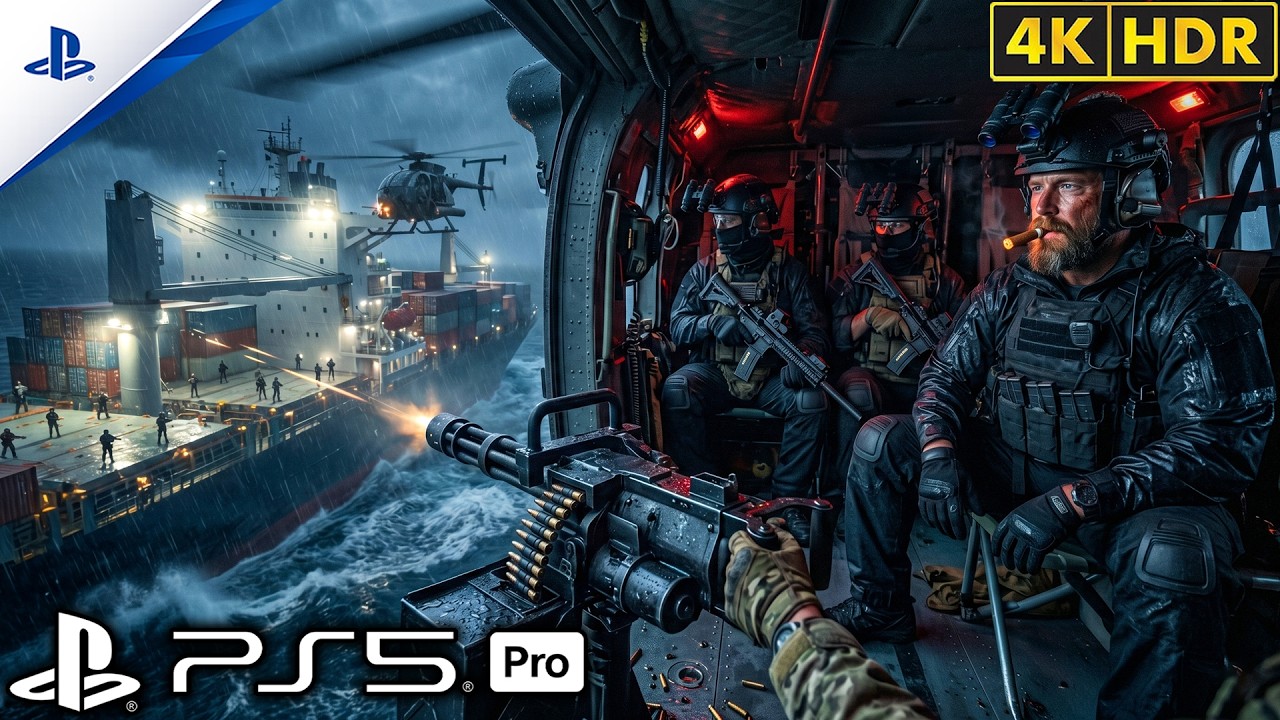 (PS5) Секретный рейд на самое охраняемое грузовое судно в мире | Реалистичный геймплей [4K60FPS] ...