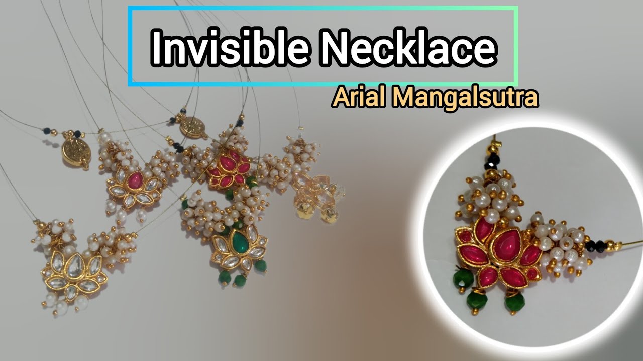 How to Make Arial Invisible Mangalsutra| Invisible Necklace Making Tutorial| #invisible #arial
