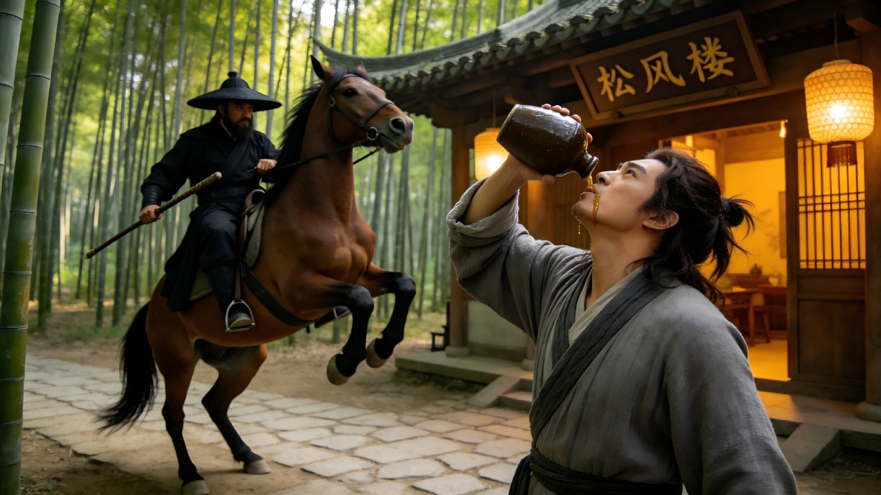 恶霸欺负醉酒男子，殊不知他是隐藏的功夫高手！ #功夫 #kungfu