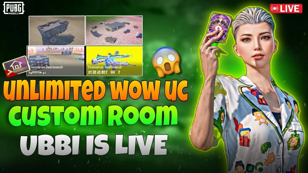 PUBG MOBILE UNLIMITED LIVIK+WOW CUSTOM ROOM | RP GIVEAWAY UBBI IS LIVE | #pubg#pubgmobile #live