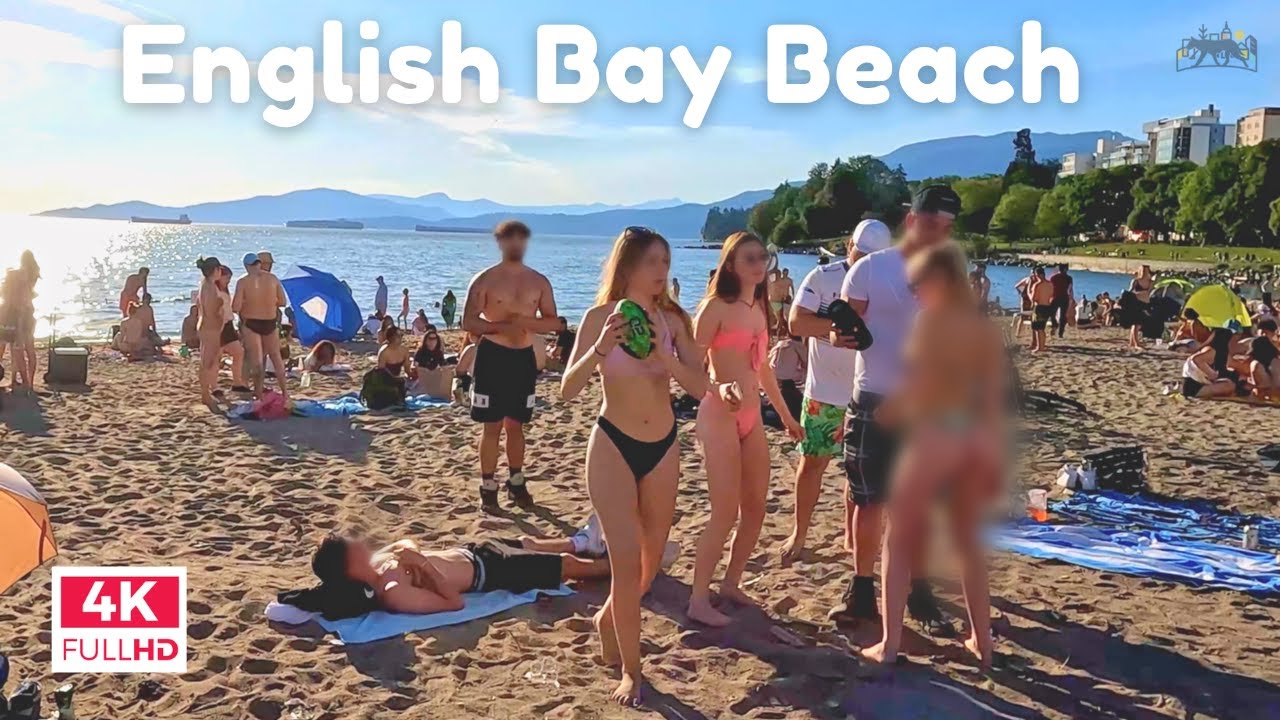 The BEST BEACH In Vancouver Canada - English Bay Beach Walk 밴쿠버 잉글리쉬베이 해변 산책