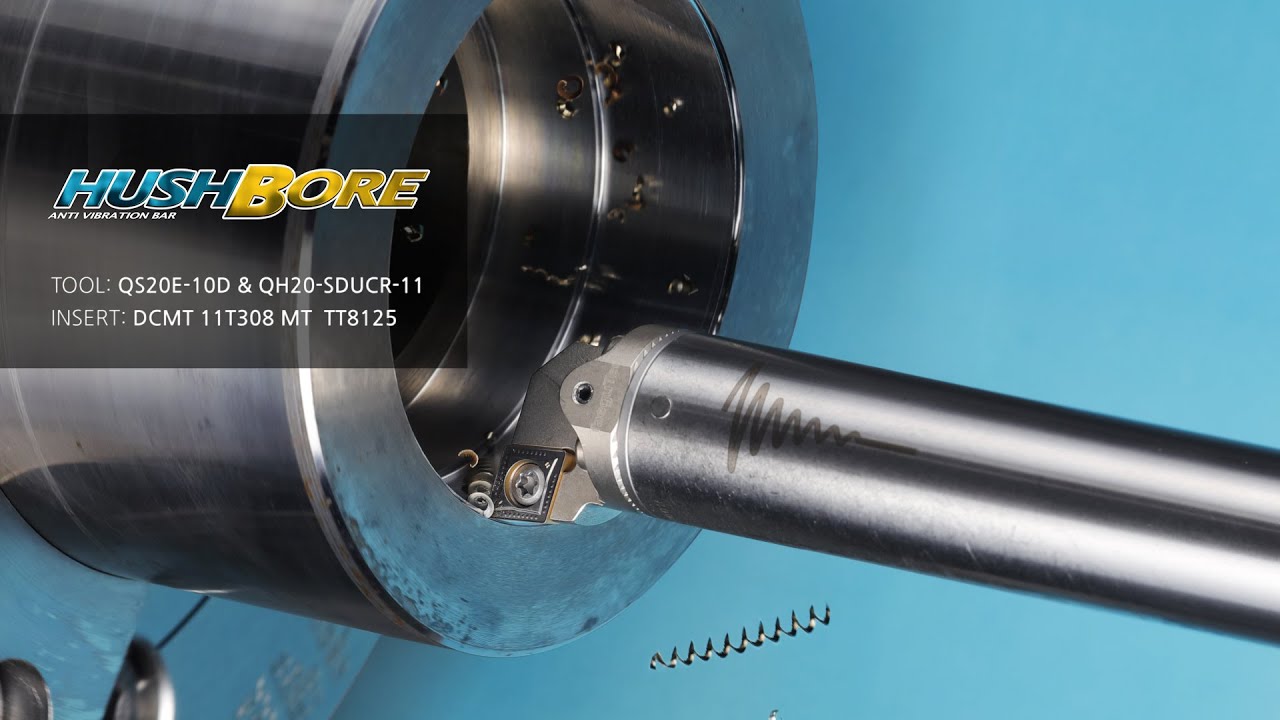 Boring, Vibration Free with Variety of Exchangeable Heads for Deep Internal Turning: HUSH-BORE