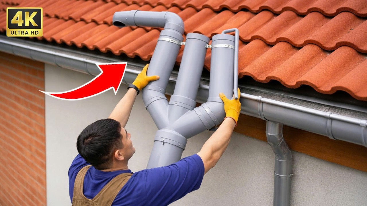 DIY Rainwater Filter System Using PVC Pipes & Blue Barrel Storage