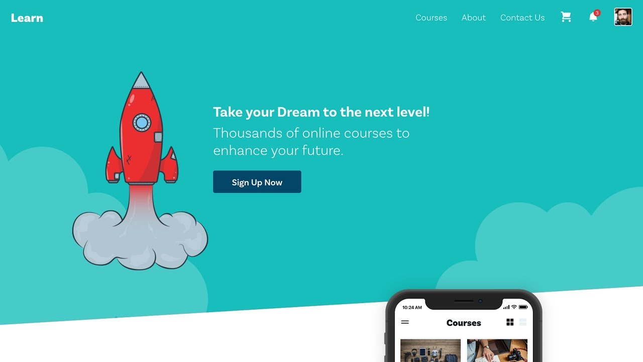 Web Design Speed art + Speed Code - Online Course Website