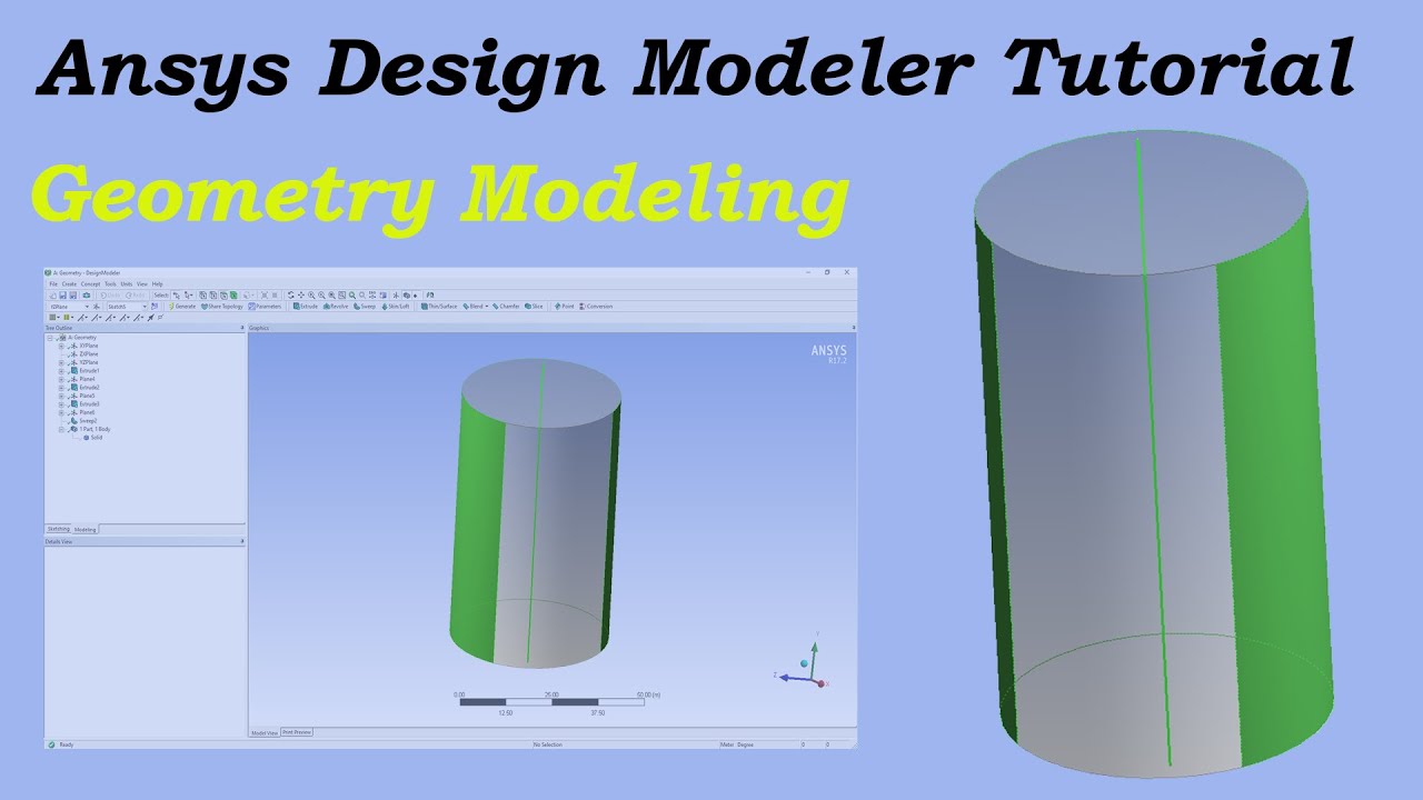 ANSYS DesignModeler Tutorial | How to improve the mesh (Projection, Direction, Extrude & More)