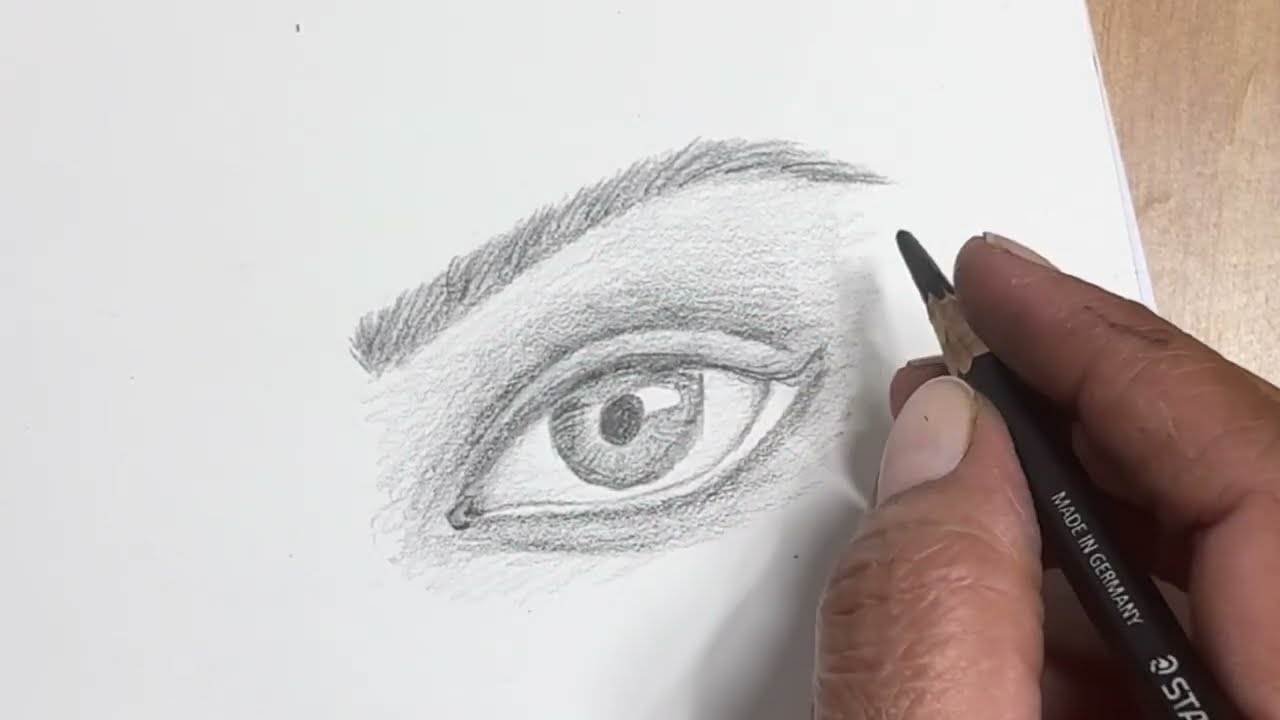 Eye drawing step by step 