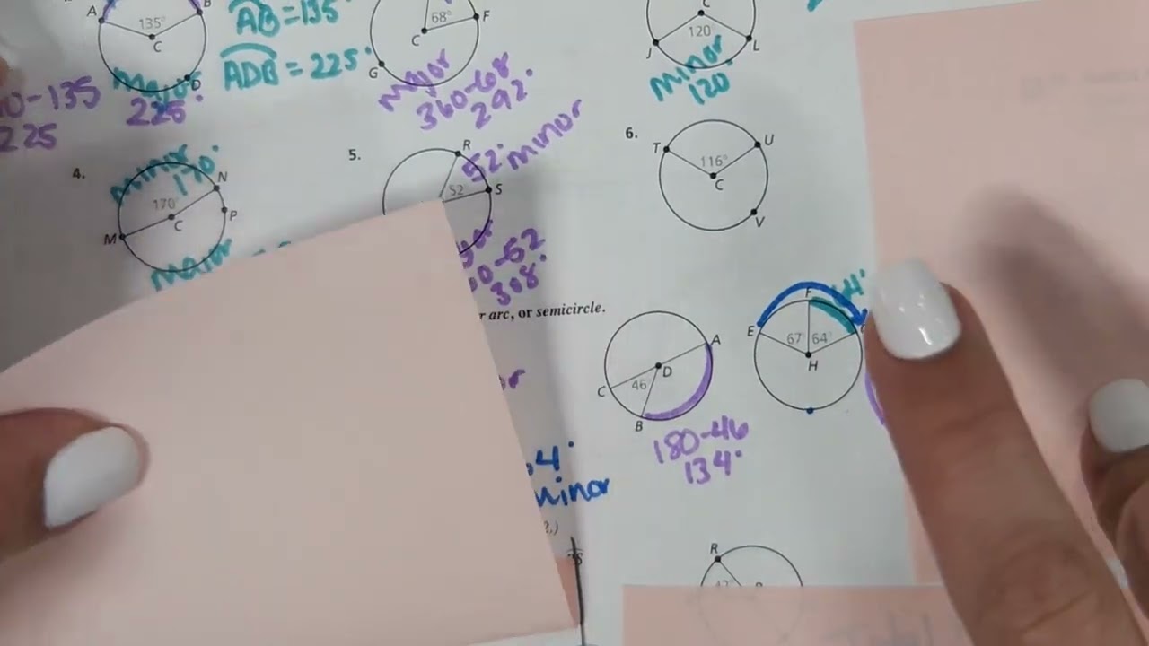 Pg. 848 Lesson 10.2: Finding Arc Measures| Minor and Major Arcs| Arc Length| Big Ideas Textbook
