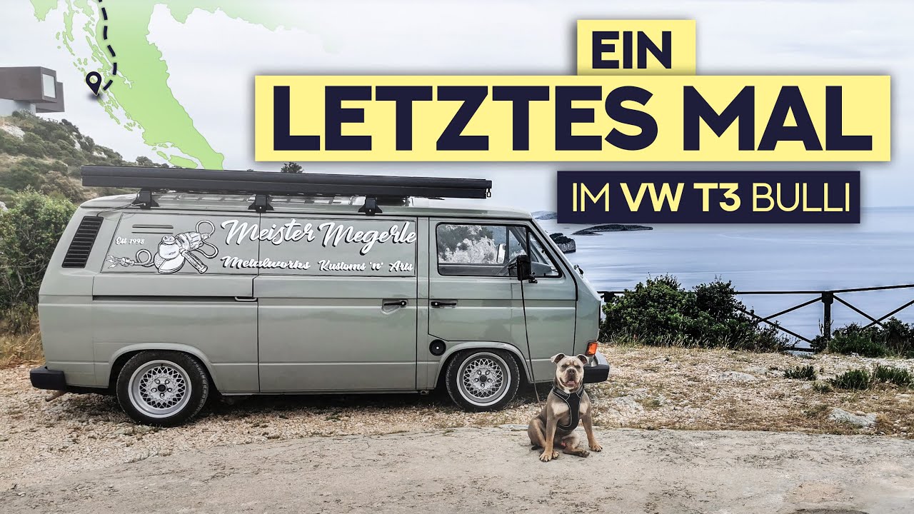 Mit 57 PS über 1000 km nach Kroatien | VW T3 Bulli Camper | eng subtitels