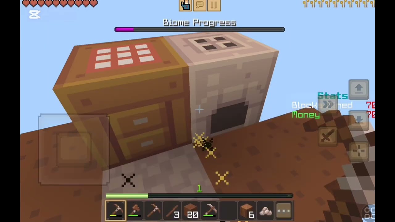 لعبه ماين كرافت عالم بلوكه واحده #oneblock#craftingandbuilding