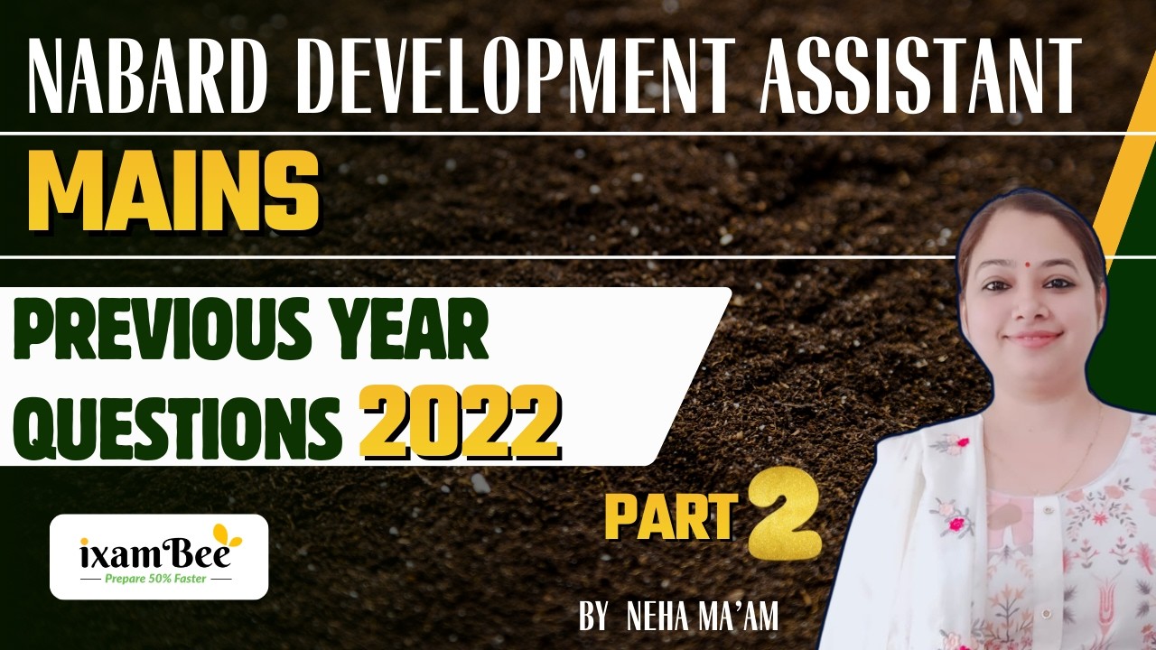 NABARD Development Assistant Mains || Previous Year Questions 2022​​ || Part 2