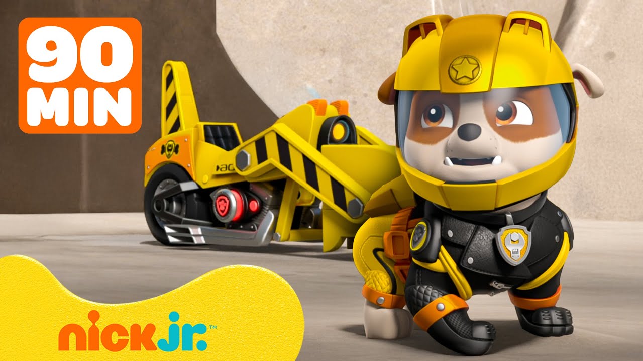 Rubble's Coolest PAW Patrol Vehicles & Rescues! w/ Chase & Marshall | 90 Minutes | Rubble & Crew