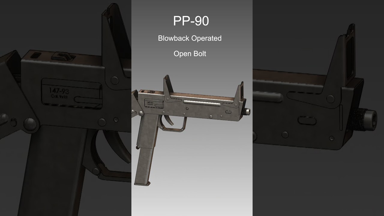 The Most Compact and Unusual 9mm Folding Submachine Gun | PP-90 Submachine Gun | How It Works