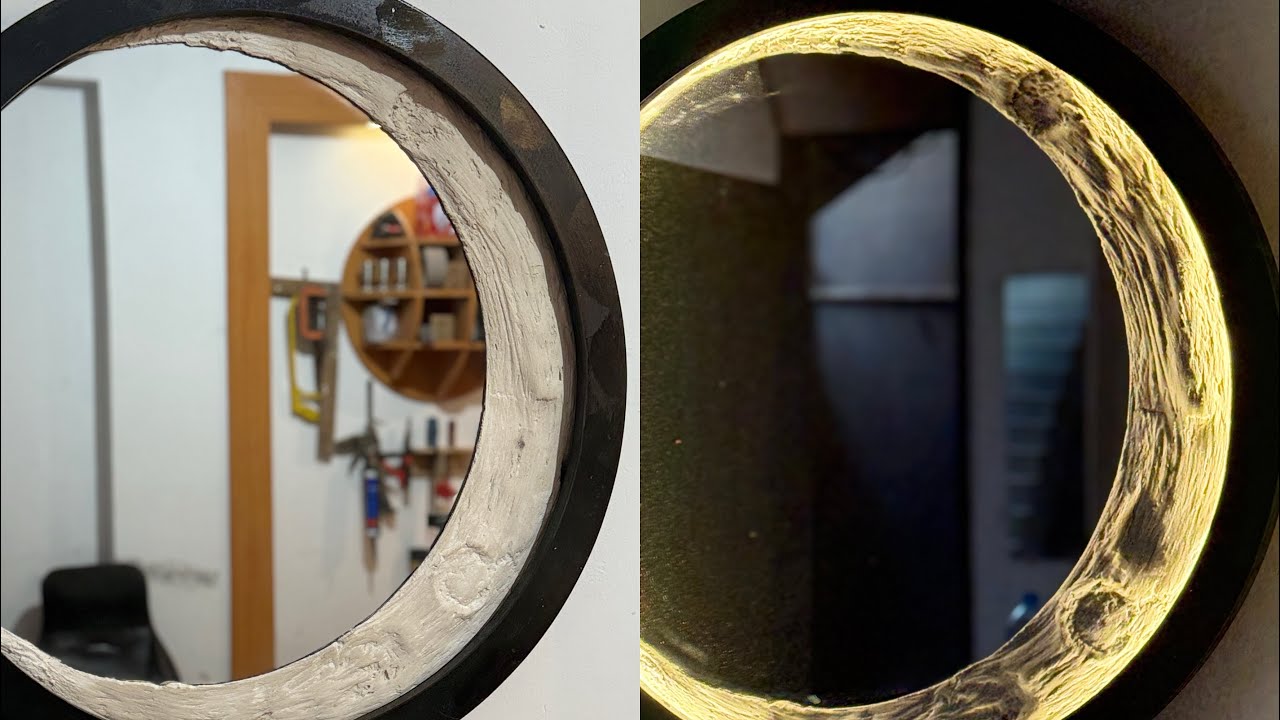 ✨ Moon Shape Mirror Design | Handmade Wooden Wall Mirror ✨