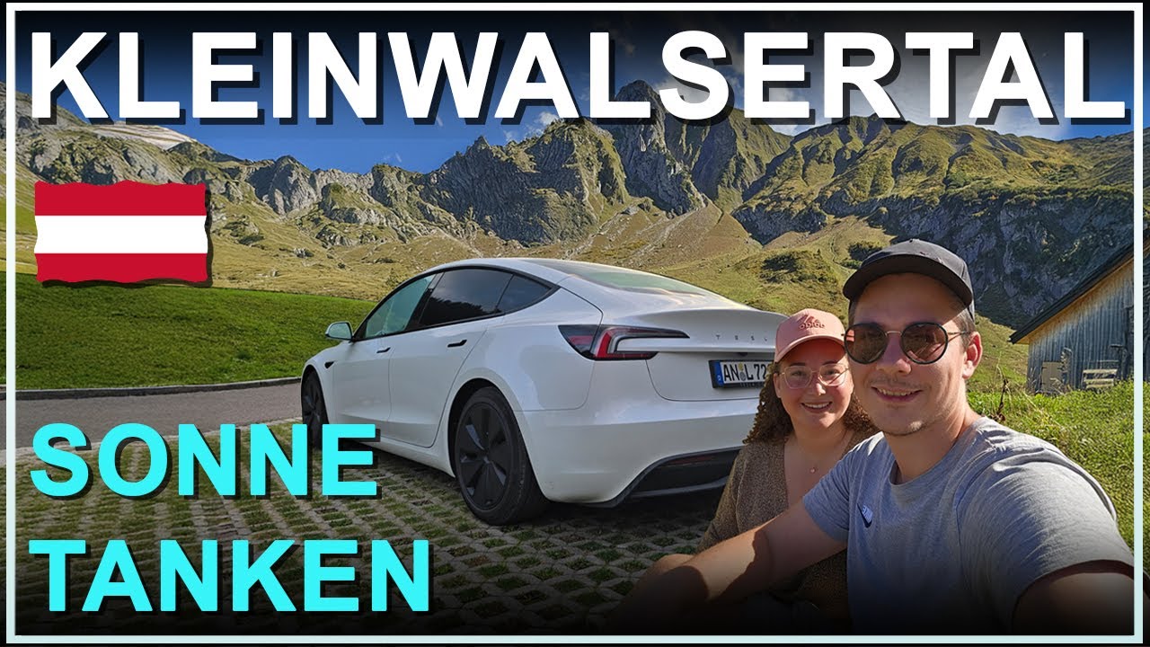 Spätsommertrip mit Übernachtung im Tesla Model 3: Wandern, Berge, Sonnenschein