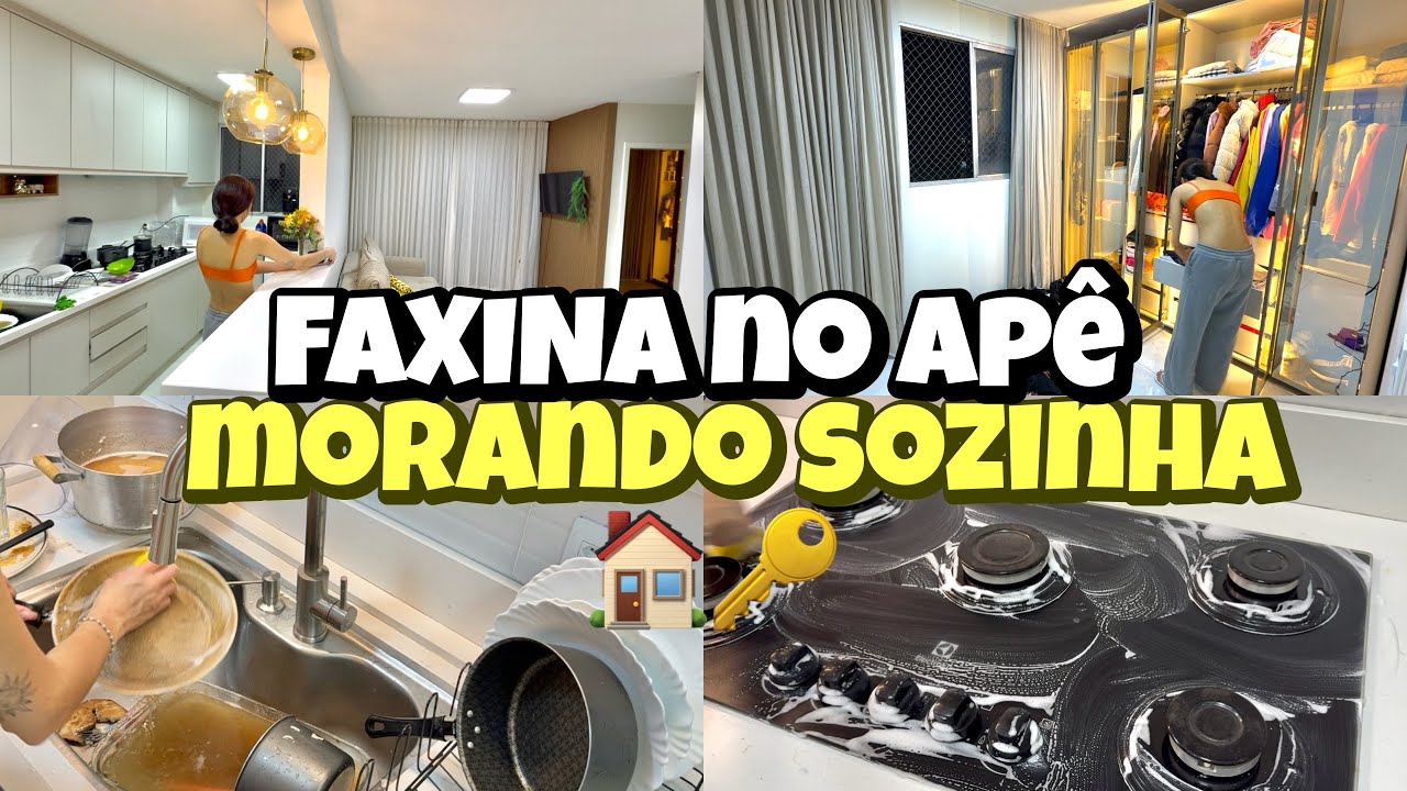 FAXINA NO APÊ| morando sozinha com 20 anos🏠🔑💖
