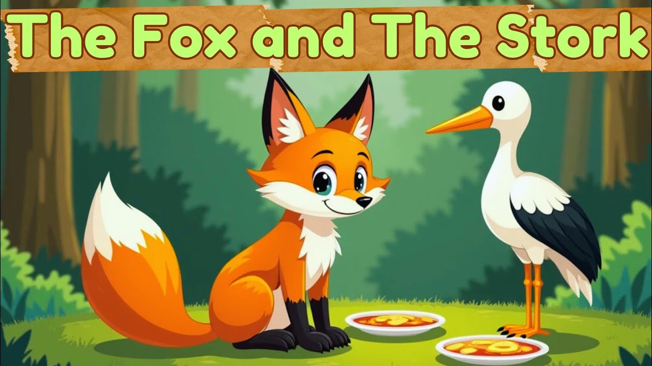 The Fox and the Stork |moral story for kids | Bedtime story for kids