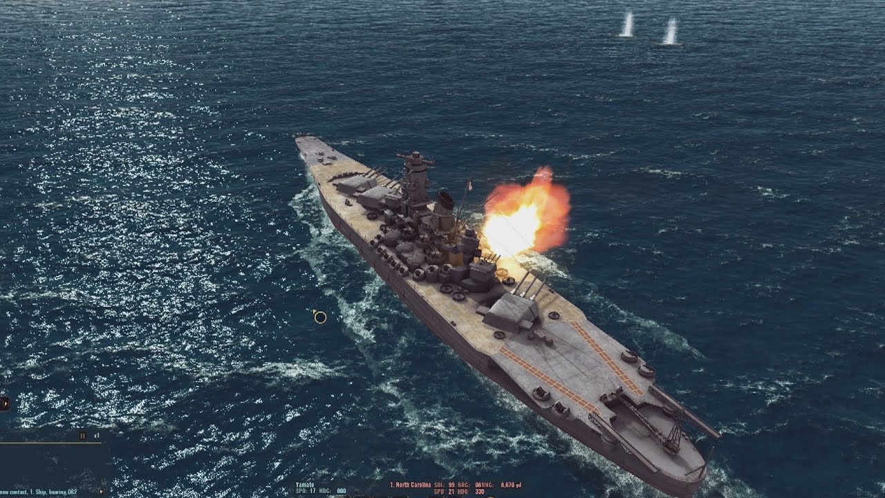 Battleship Yamato vs North Carolina ! Epic Naval Battle