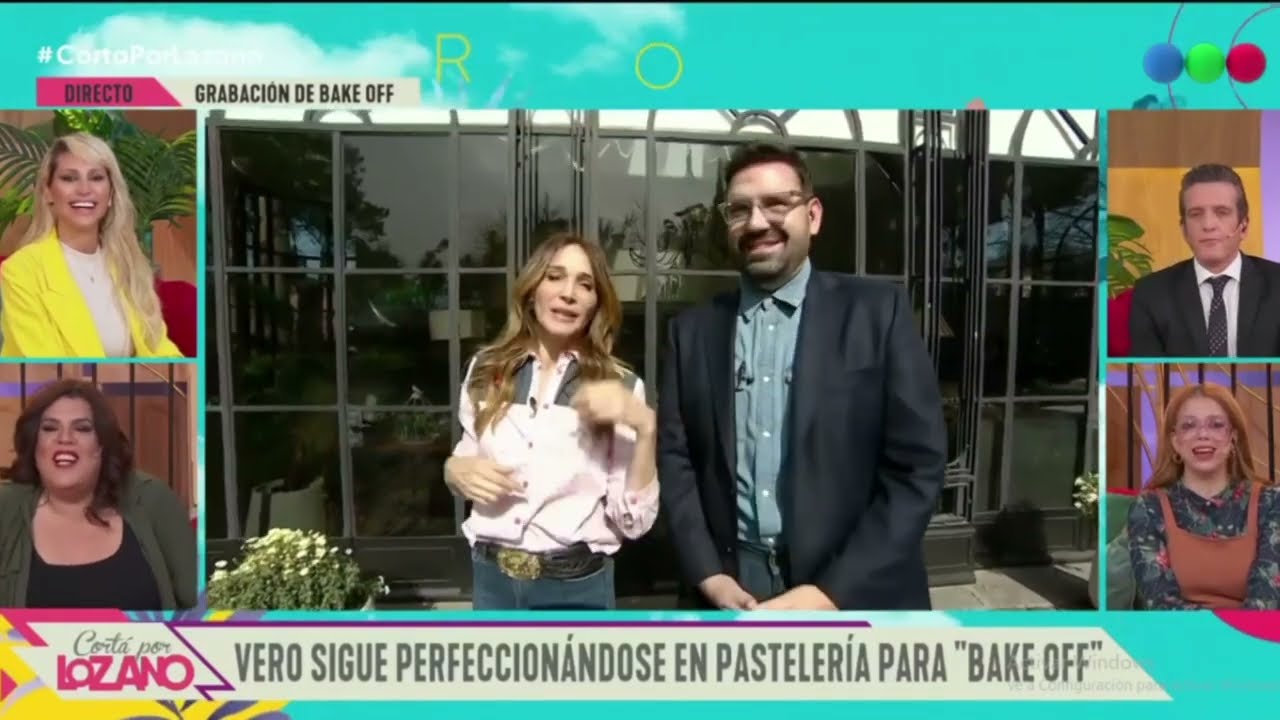 Damian Betular y Vero Lozano en el #Backstage de #BakeOff en #CortaPorLozano | 28/08 |