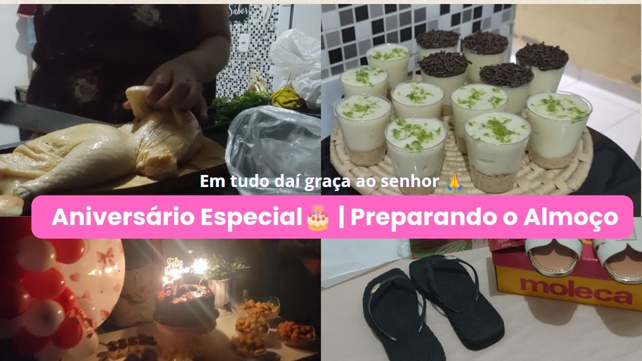Preparando O Almoço | Aniversário da Minha Mãe | Fazendo os Quitutes do NIVER🎂🥳. #donadecasa#lar 