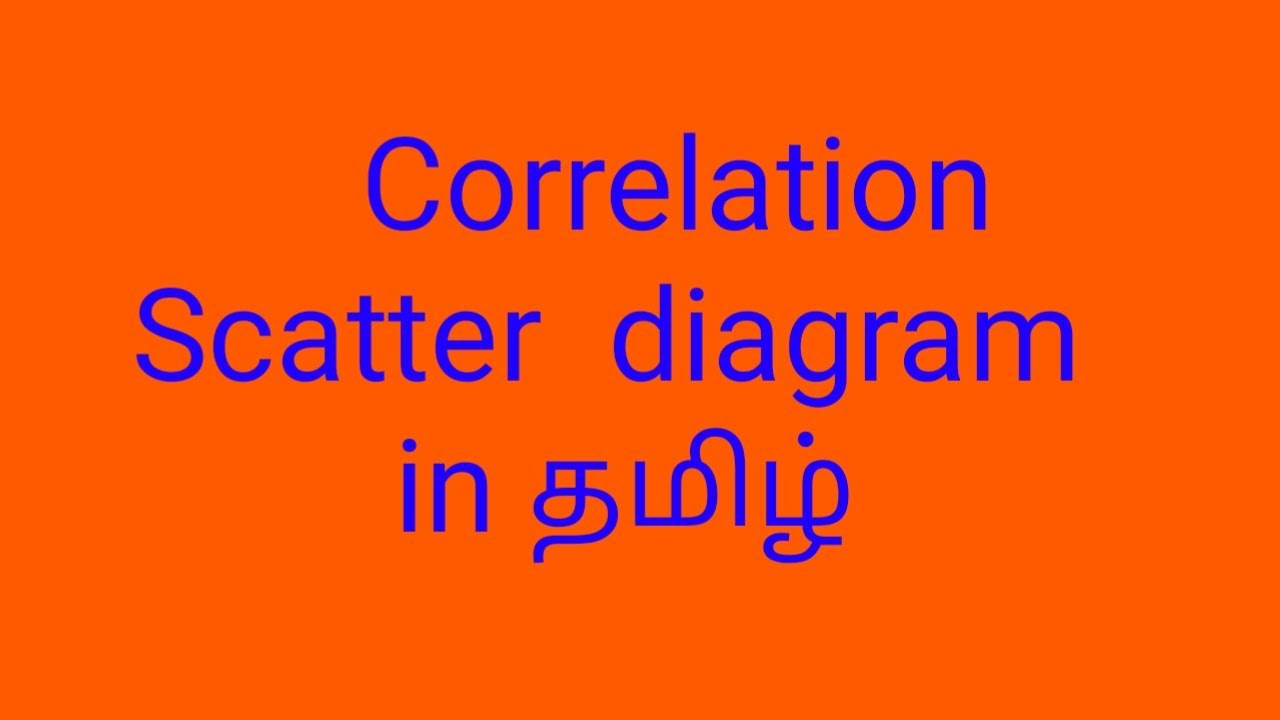 correlation - scatter diagram - in TAMIL